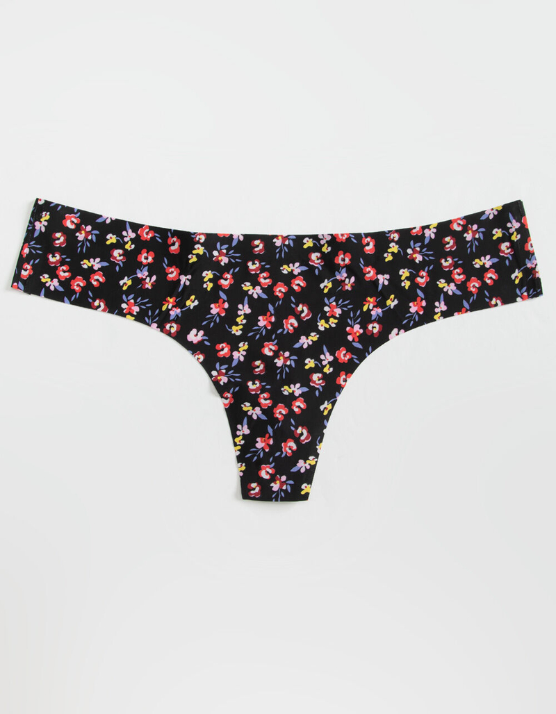 FULL TILT Ditsy Floral Laser Cut Thong image number 0