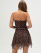 MADDEN GIRL Womens Polka Dot Drop Waist Tube Dress image number 4