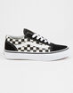 VANS Checkerboard Primary Check Old Skool Black & White Kids Shoes image number 1
