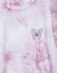 FULL TILT Butterfly Girls Tie Dye Oversized Tee image number 4
