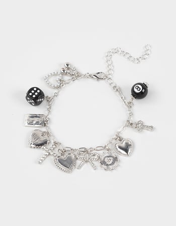 FULL TILT Star/Cross/Cherry Charm Bracelet Primary Image