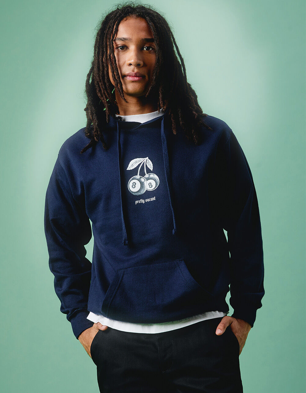 PRETTY VACANT 8-Ball Cherries Mens Hoodie - NAVY | Tillys
