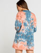 FREE PEOPLE Be Free Tie Dye Womens Blue & Pink Tee image number 3