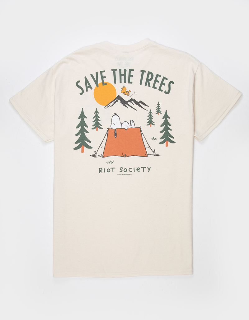 RIOT SOCIETY x Peanuts Save The Trees Mens Tee image number 0