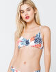 ROXY White Tropical Bralette Bikini Top image number 2