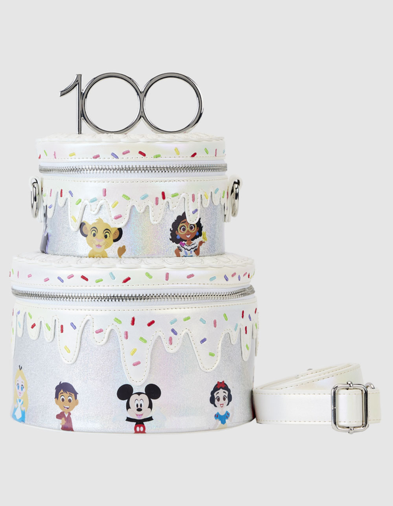 LOUNGEFLY Disney100 Anniversary Celebration Cake Crossbody Bag image number 0