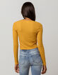 GOOD LUCK GEM Thermal Mustard Womens Crop Top image number 3