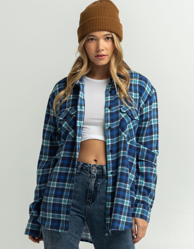 RSQ Womens Plaid Oversized Flannel image number 0