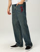 RSQ Mens Embroidered Dragon Baggy Jeans image number 3