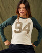 RSQ Womens 94 Long Sleeve Raglan Tee image number 1