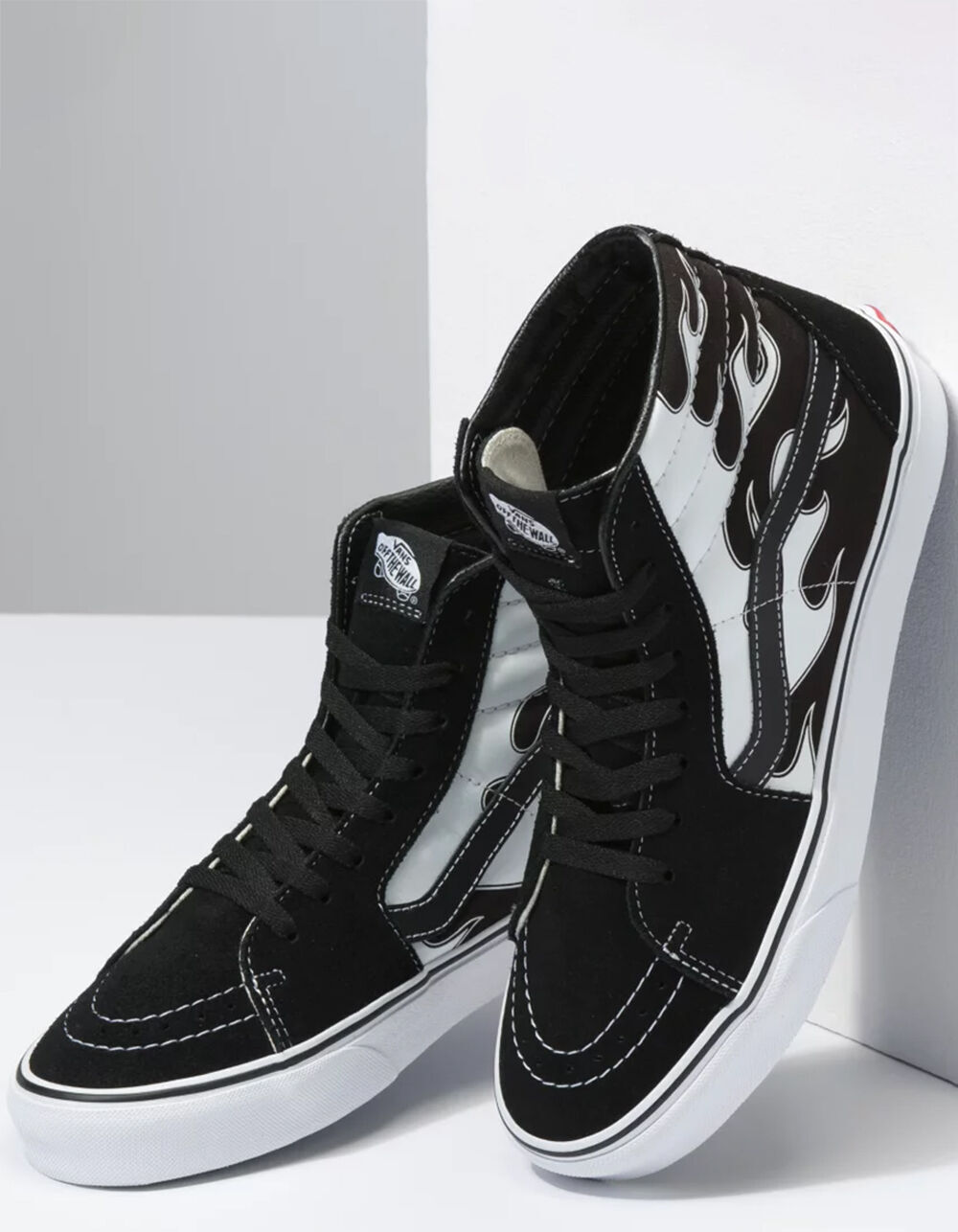 VANS Sk8-Hi Flame Shoes - BLACK - 404399100 كاسبر تويتر
