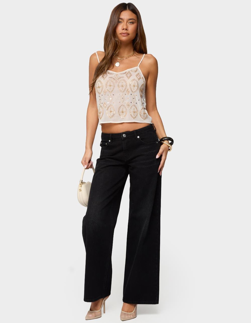 EDIKTED Kaleesy Beaded Tank Top image number 4