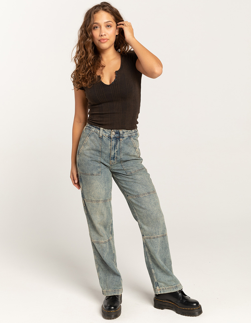 BDG Urban Outfitters Button Notch Neck Womens Top image number 1