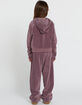 VOLCOM Lived In Lounge Girls Velour Zip-Up Hoodie image number 4