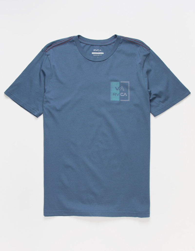RVCA Divided Mens Blue T-Shirt image number 1