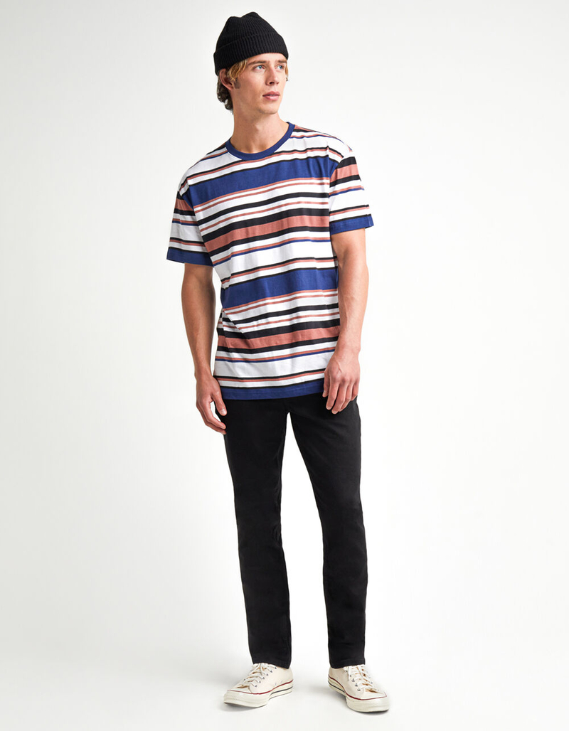 RSQ Oversized Striped Mens Red & Blue T-Shirt image number 5