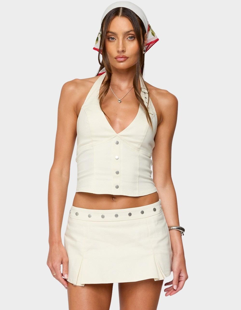 EDIKTED Keli Buckle Halter Top image number 0