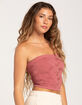 TILLYS Seamless Textured Lace Womens Tube Top image number 2
