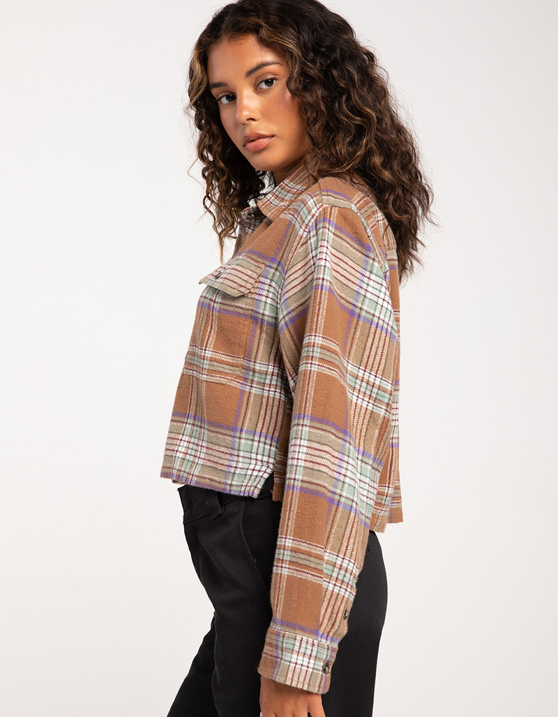 OBEY Max Womens Crop Flannel image number 2