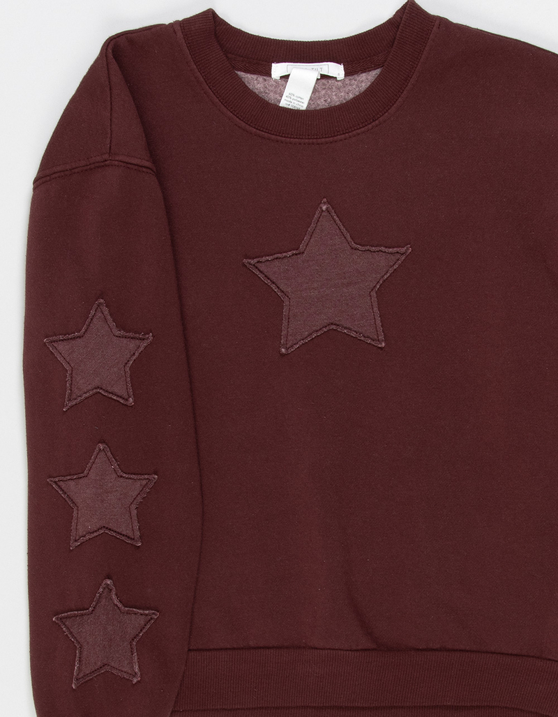 FULL TILT Star Patch Girls Crewneck Sweatshirt image number 2