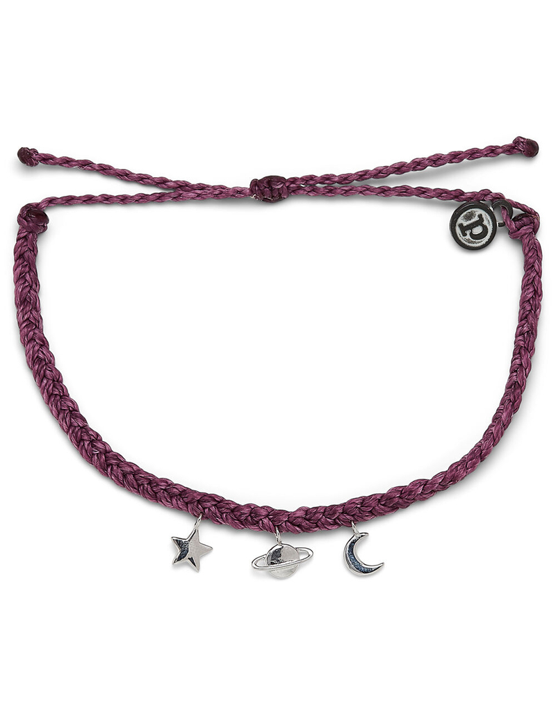 PURA VIDA Cosmic Charms Purple & Silver Bracelet image number 0