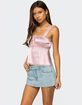 EDIKTED Loryn Lacey Satin Effect Top image number 1