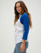 TINY TURNIP Los Angeles Dodgers Womens Raglan Tee image number 3
