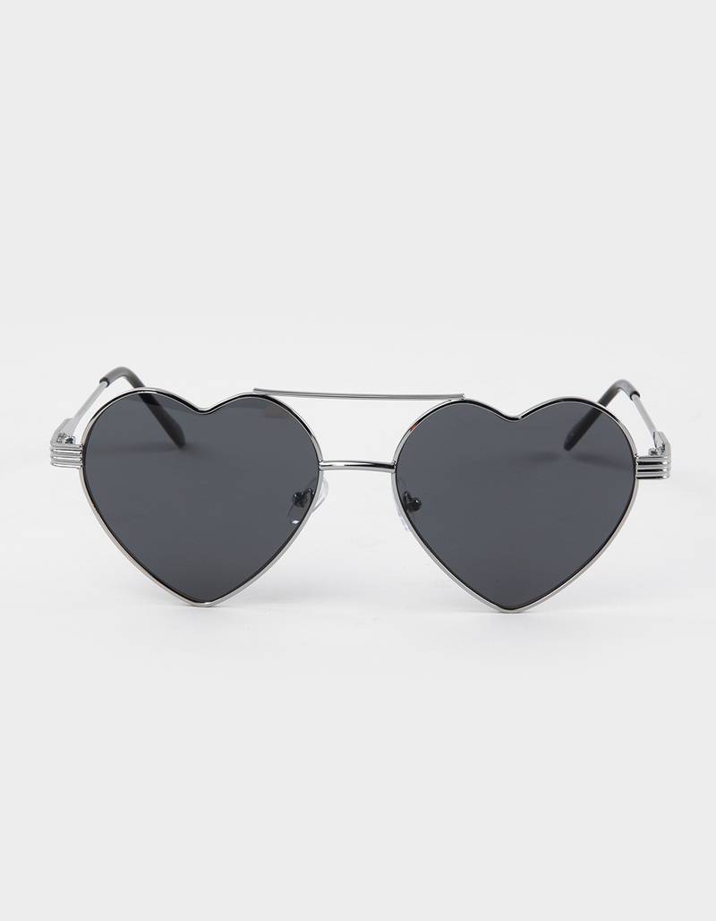 RSQ Heart Aviator Sunglasses image number 1