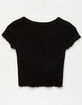 DESTINED Keyhole Lettuce Edge Womens Top image number 5