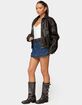 EDIKTED Felica High Rise Denim Mini Skort image number 4