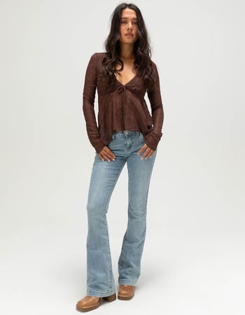 FULL TILT Hanky Lace Womens Top Alternative Image