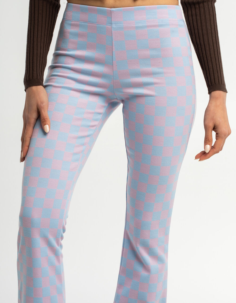 RSQ Womens Checker Flare Pants image number 1