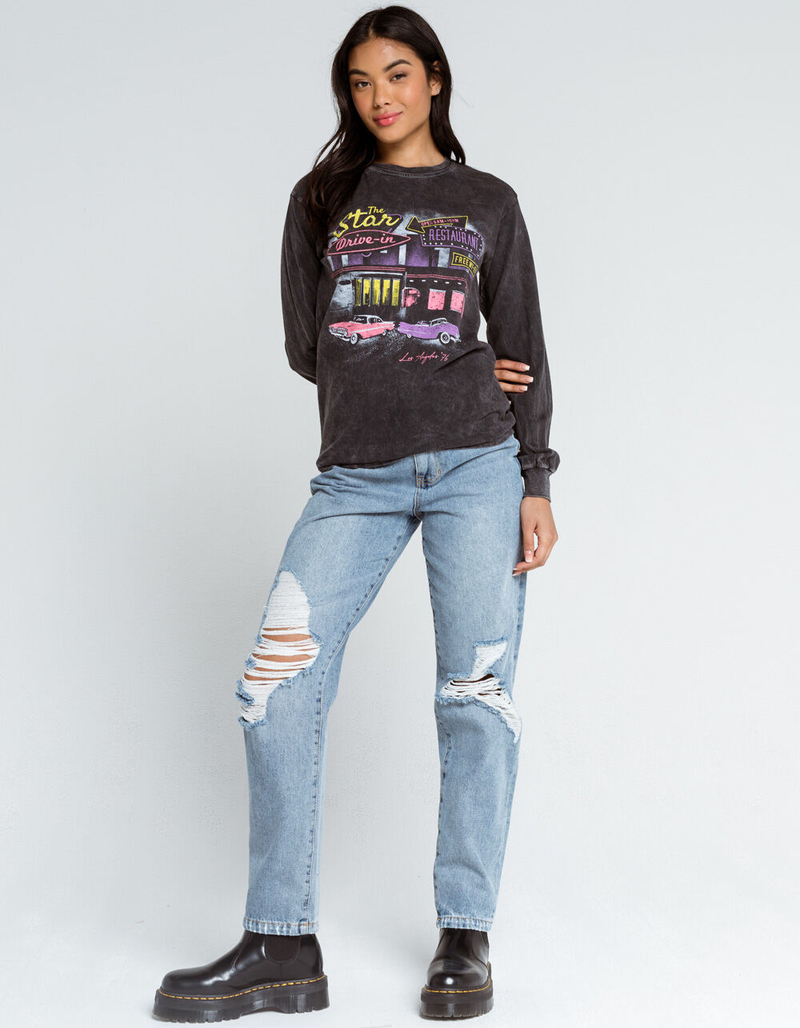 FULL TILT Drive In Car Womens Oversized Tee image number 3