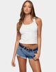 EDIKTED Gemstone & Bead Ribbed Tank Top image number 1