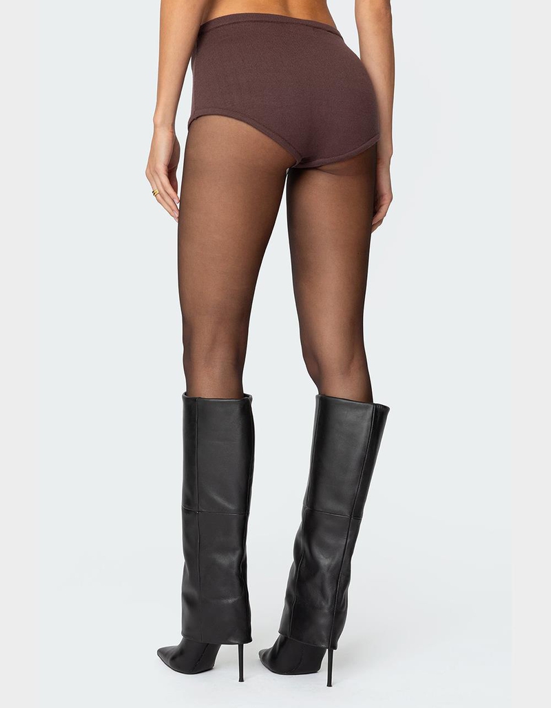 EDIKTED Ashlin Knit Micro Shorts image number 4