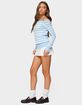 EDIKTED Lori Striped Off Shoulder Sweater image number 4