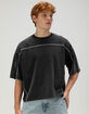 RSQ Mens Seamed Baggy Crop Tee image number 1