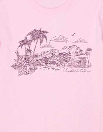 VENICE BEACH Sunset Distressed Unisex Kids Tee Alternative Image
