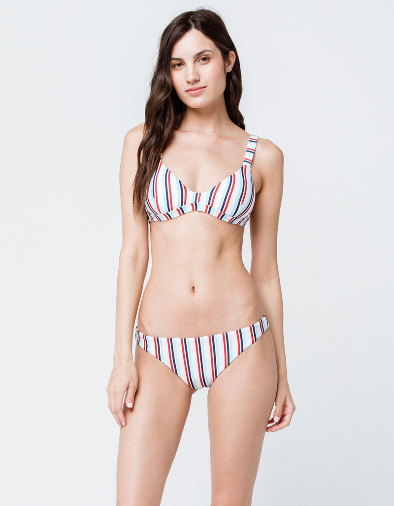 FULL TILT Textured Stripe Cheeky Bikini Bottoms image number 3