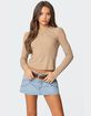 EDIKTED Nicky Ribbed Long Sleeve Tee image number 1