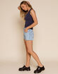 LEVI'S 501 Womens Light Wash Denim Shorts image number 4