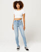 RSQ High Rise Light Wash Womens Skinny Jeans image number 1