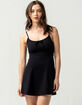 SKY AND SPARROW Emma Solid Fit N Flare Dress image number 1