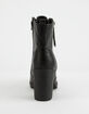 SODA Malia Black Womens Heeled Combat Boots image number 4