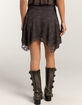 FULL TILT Lace Asymmetrical Hem Womens Mini Skirt image number 4