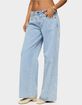 EDIKTED Floral Split Low Rise Jeans image number 2