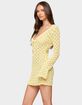 EDIKTED Brie Cut Out Crochet Mini Dress image number 2