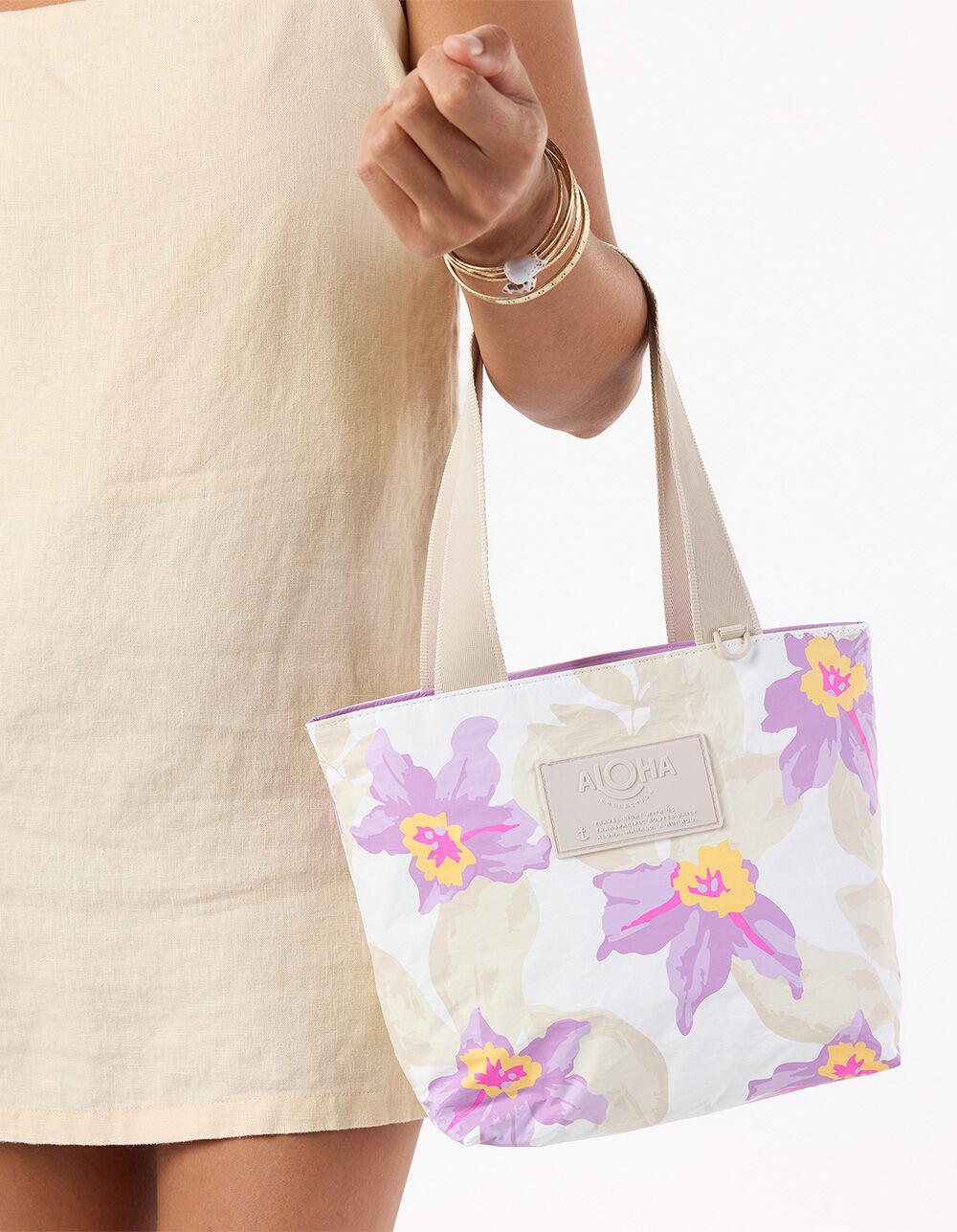 ALOHA COLLECTION Makana Mini Tripper Tote Bag - LAVENDAR - ONE