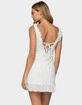 EDIKTED Shayla Ruffle Textured Mini Dress image number 3