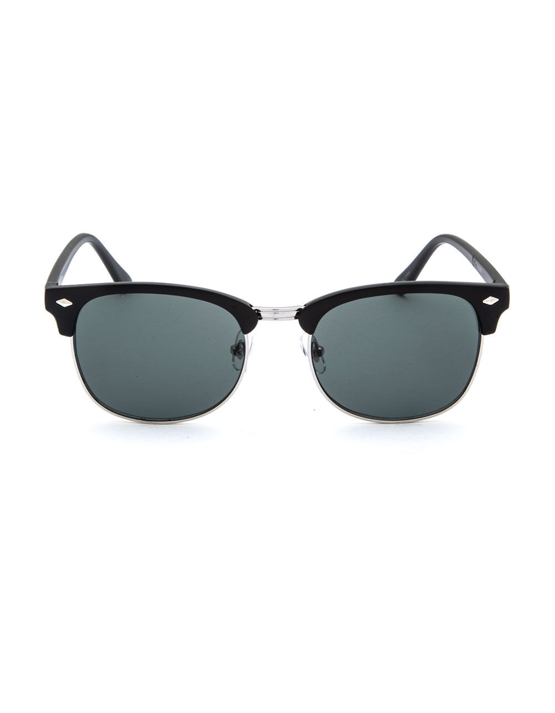 BLUE CROWN Basic Half Rim Black Sunglasses image number 1